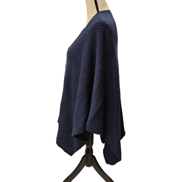 Time And Tru Navy Blue Women's Poncho - Picture 5 of 7